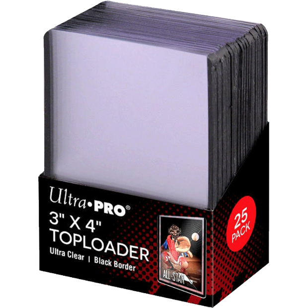 Ultra Pro 3" x 4" Toploader für Pokemonkarten 25 Stück Schwarz