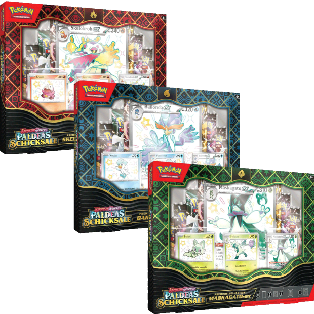 Pokemon Paldeas Schicksale - Premium Kollektion Box 3er Set