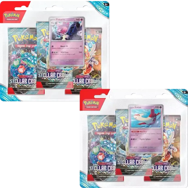 Pokemon Stellar Crown - 3-Pack Blister