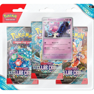 Pokemon Stellar Crown - 3-Pack Blister Zufällige Auswahl