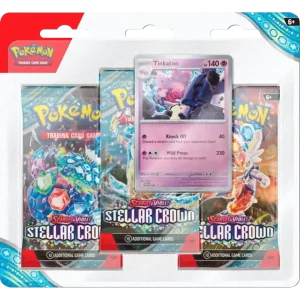 Pokemon Stellar Crown - 3-Pack Blister Zufällige...