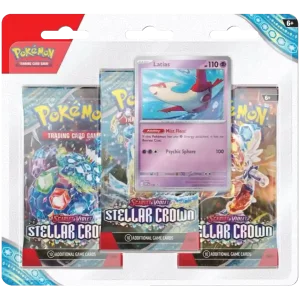 Pokemon Stellar Crown - 3-Pack Blister Zufällige Auswahl