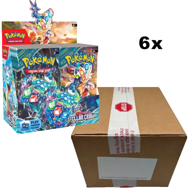 Pokemon Stellar Crown Display - 36 Booster Case (6 Stück)