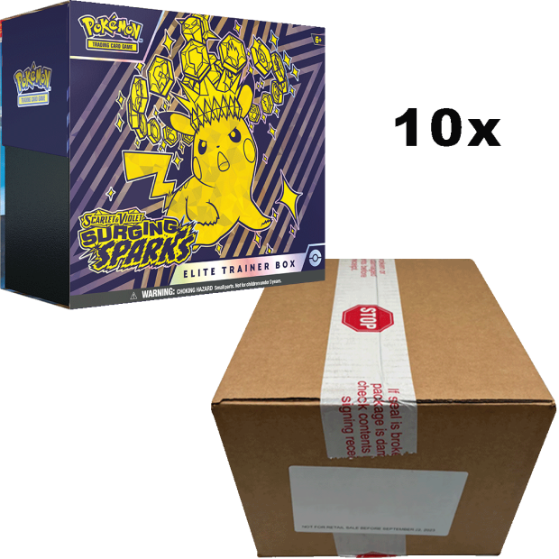 Pokemon Surging Sparks - Elite Trainer Box Case (10 Stück)