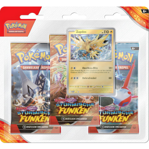 Pokemon Stürmische Funken - 3-Pack Blister...