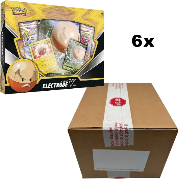 Pokemon Hisuian Electrode V Collection Box (Englisch) Case (6 Stück)